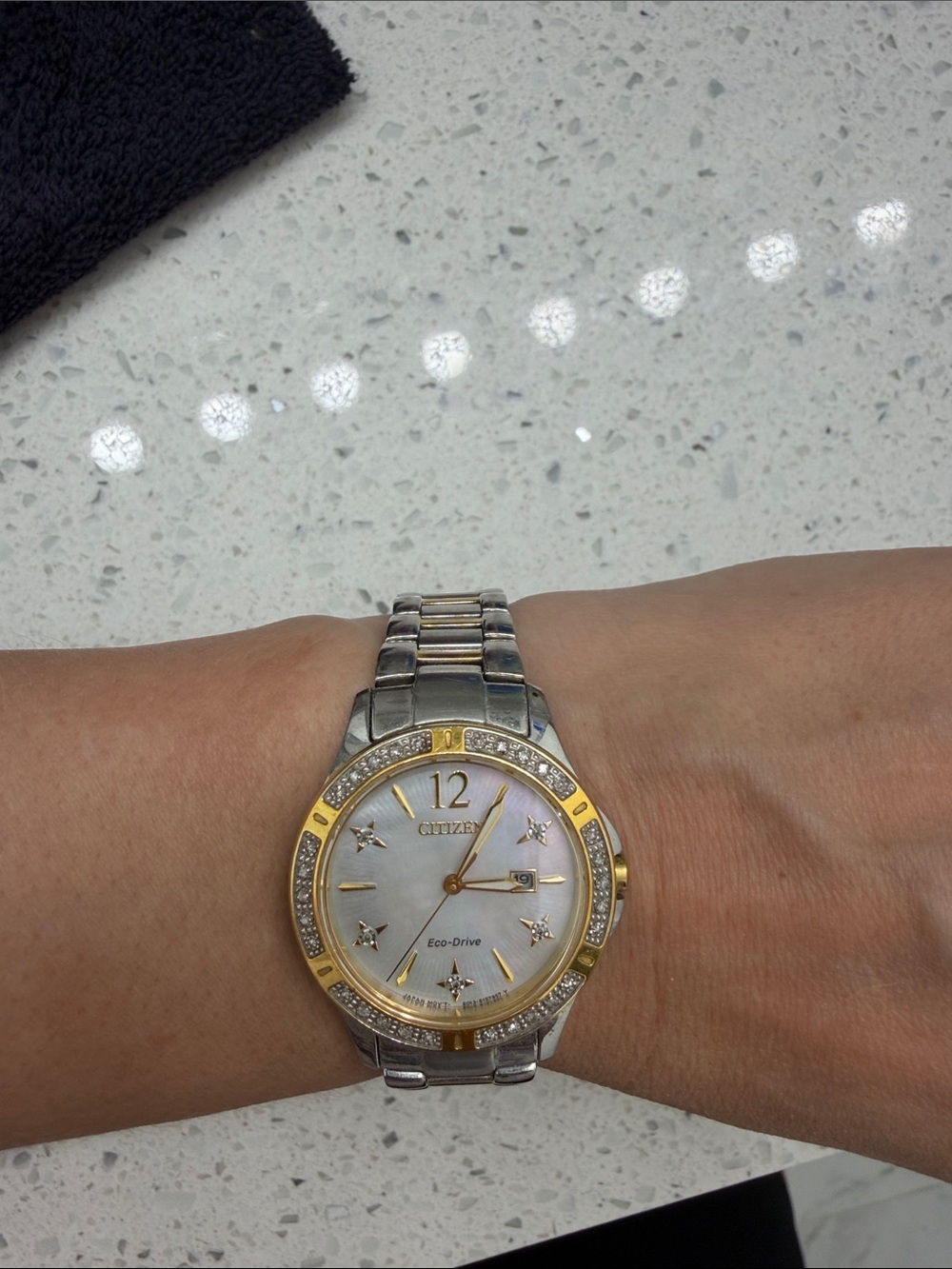 Citizen Two-Tone Silver & Gold Ladies Eco-Drive Watch - Picture 4 of 8